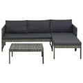 vidaXL Garden Sofa Grey, Dark Grey