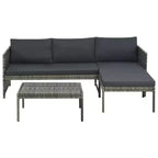 vidaXL Garden Sofa Grey, Dark Grey