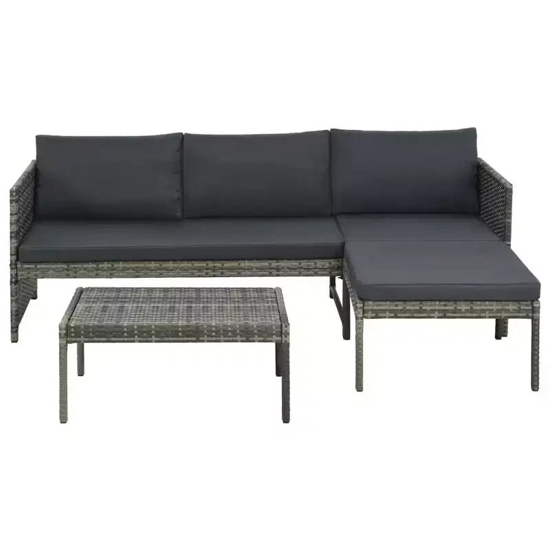 vidaXL Garden Sofa Grey, Dark Grey