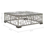 vidaXL Gartensitzgruppe 6-teilig Grau Polyrattan Verstellbare Armlehnen