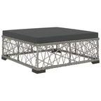 vidaXL 6-teiliges Loungeset mit Kissen Polyrattan Grau