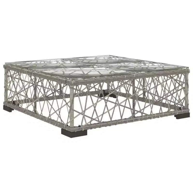 vidaXL 6-teiliges Loungeset mit Kissen Polyrattan Grau