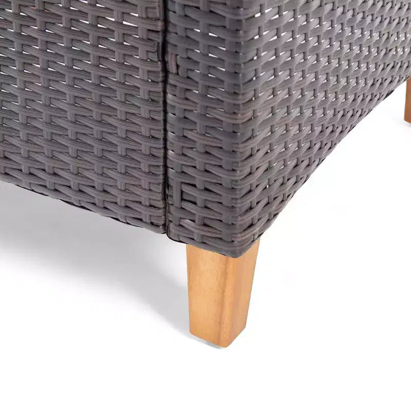 Christopher Knight Home Velthur Outdoor Rattan- und Akazienholz 4-Sitzer Lounge-Set