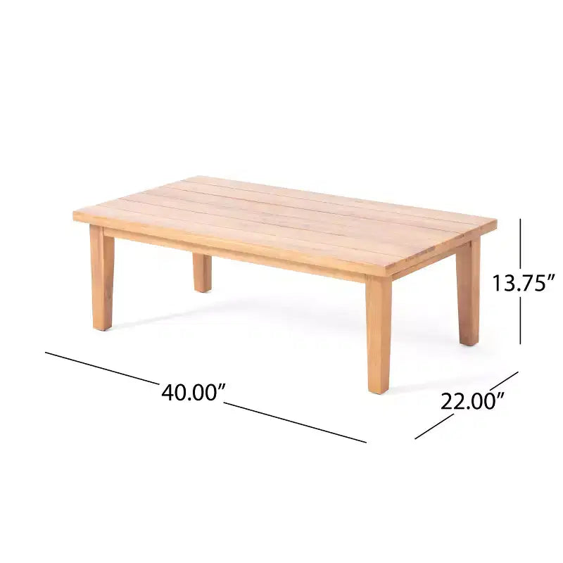 Christopher Knight Home Velthur Outdoor Rattan- und Akazienholz 4-Sitzer Lounge-Set