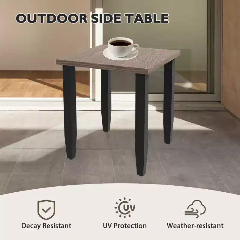 EAGLE PEAK Korbbistro-Tisch und Stühle, Gartenmöbel für Terrasse, schwenkbare Schaukelstühle mit Ottomanen & Tisch, 5-teiliges Set