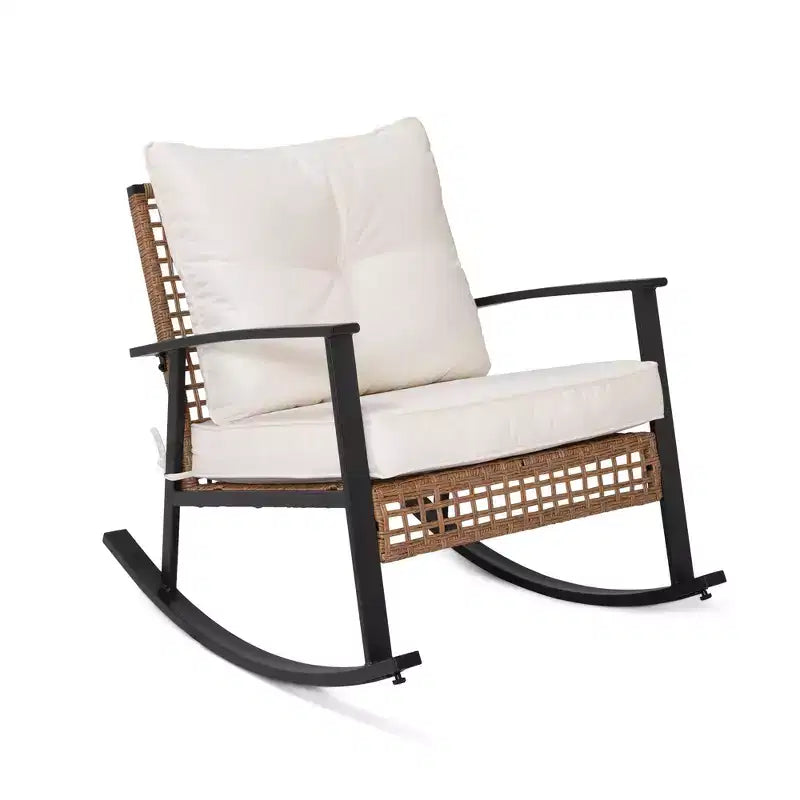 LAUSAINT HOME Wicker Outdoor Rocking Chair2-piece/ 1-piece