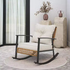 LAUSAINT HOME Wicker Outdoor Schaukelstuhl2er-Set/ 1er-Set