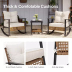 LAUSAINT HOME Wicker Outdoor Schaukelstuhl2er-Set/ 1er-Set