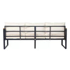 Christopher Knight Home Faye Terrassenmöbel-Set aus Akazie und Metall mit Polsterung und Lamellendesign
