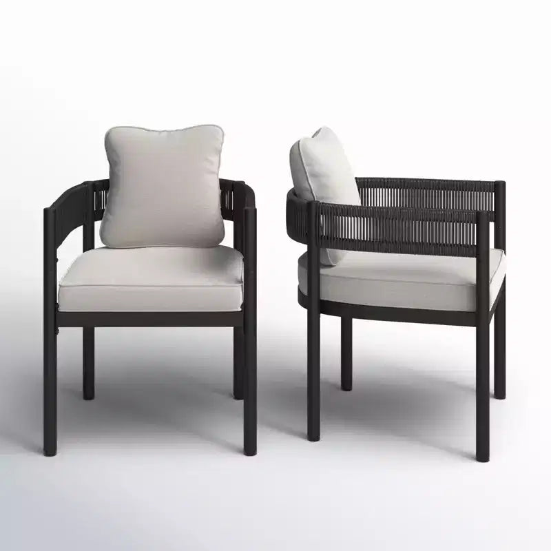 GRANDPATIO Outdoor Dining Chair With Cushions Set Of 2