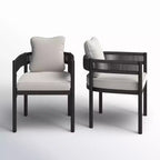 GRANDPATIO Outdoor Dining Chair With Cushions Set Of 2