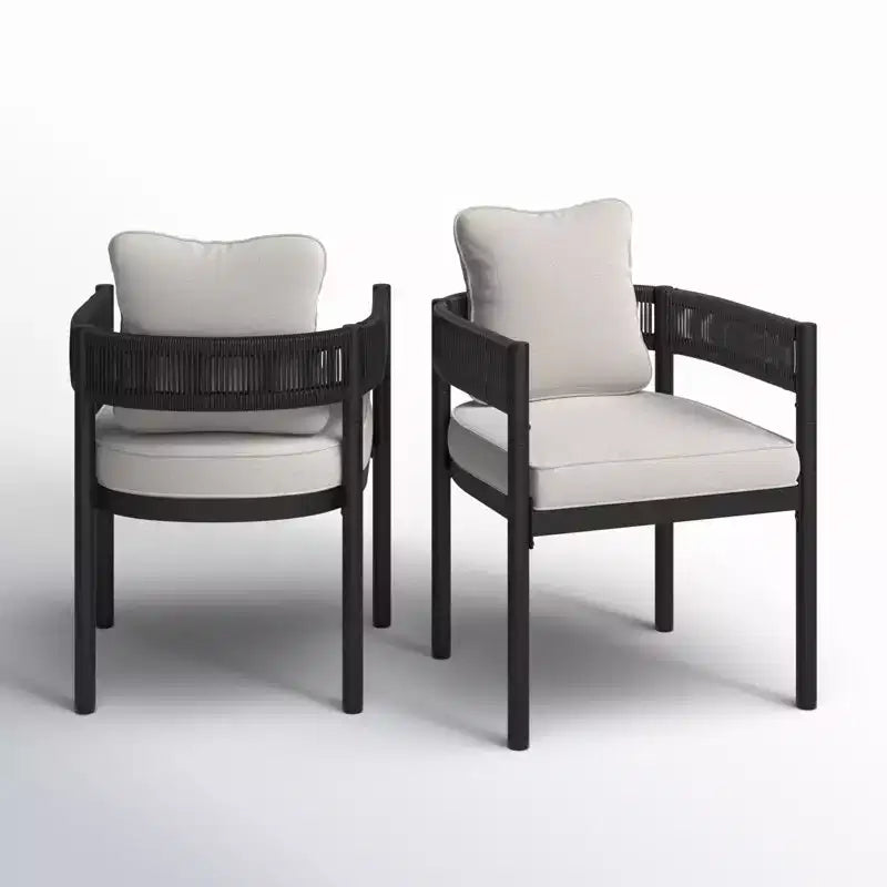 GRANDPATIO Outdoor Esszimmerstuhl mit Kissen 2er-Set