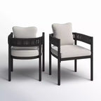 GRANDPATIO Outdoor Esszimmerstuhl mit Kissen 2er-Set
