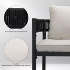 GRANDPATIO Outdoor Esszimmerstuhl mit Kissen 2er-Set