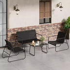 TROPOW 4-teiliges Terrassen-Sitzgruppen-Set, Outdoor-Sitzgruppe