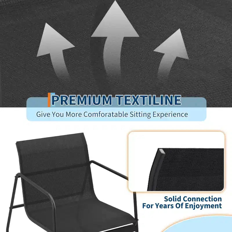 TROPOW 4-teiliges Terrassen-Sitzgruppen-Set, Outdoor-Sitzgruppe