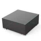 GDFStudio Avianna Outdoor 5-Sitzer Sofa und Gesprächs-Set aus Korbgeflecht mit Ottomanen