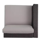 GDFStudio Avianna Outdoor 5-Sitzer Sofa und Gesprächs-Set aus Korbgeflecht mit Ottomanen