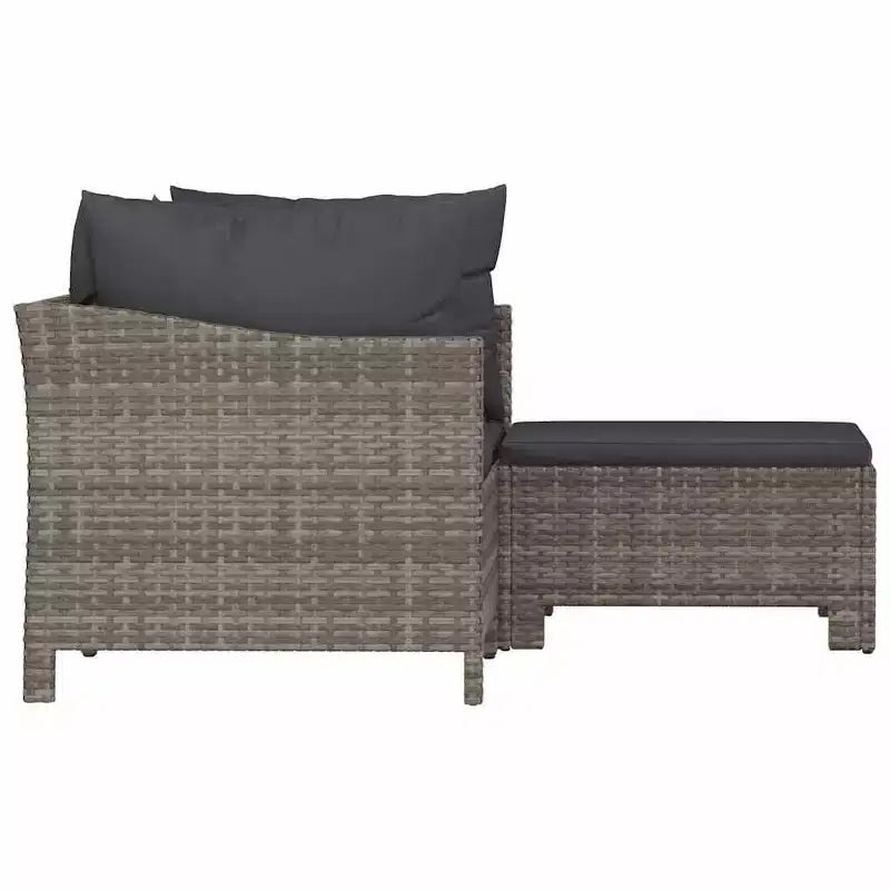 vidaXL Gartensessel-Set Grau Polyrattan Garten Außenstuhl Mehrere Modelle