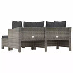 vidaXL Gartensessel-Set Grau Polyrattan Garten Außenstuhl Mehrere Modelle