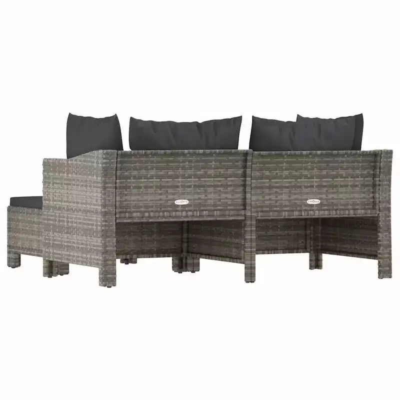 vidaXL Gartensessel-Set Grau Polyrattan Garten Außenstuhl Mehrere Modelle