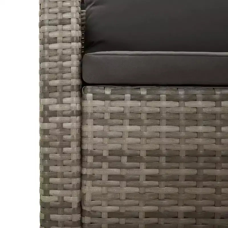 vidaXL Gartensessel-Set Grau Polyrattan Garten Außenstuhl Mehrere Modelle