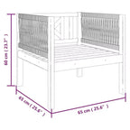 vidaXL Akazienholz Garten-Lounge-Set mit Kissen-Creme-Ideal für Garten, Terrasse & Wohnzimmer-Inklusive Sofa, Sessel, Fußstütze, Tisch