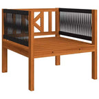 vidaXL Akazienholz Garten-Lounge-Set mit Kissen-Creme-Ideal für Garten, Terrasse & Wohnzimmer-Inklusive Sofa, Sessel, Fußstütze, Tisch