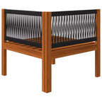 vidaXL Akazienholz Garten-Lounge-Set mit Kissen-Creme-Ideal für Garten, Terrasse & Wohnzimmer-Inklusive Sofa, Sessel, Fußstütze, Tisch