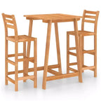 vidaXL Outdoor Bar Set Natural wood Solid acacia wood One size Durable