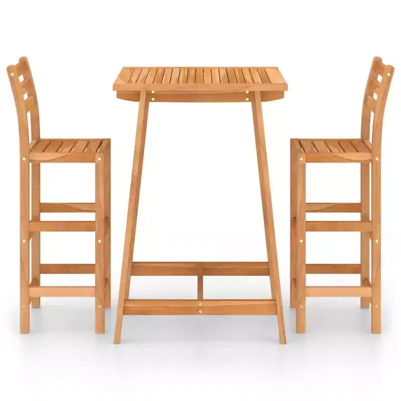 vidaXL Outdoor-Bar-Set Naturholz Akazienholz Massiv Einheitsgröße Langlebig
