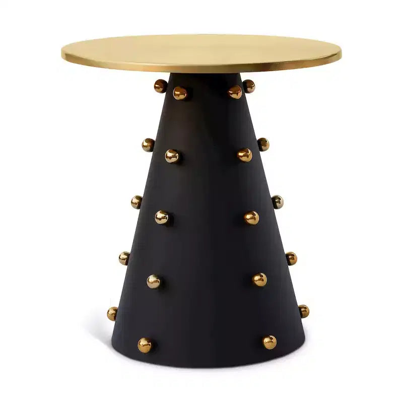 Meridian Furniture,Raven Black / Gold End Table