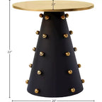 Meridian Furniture, Raven Schwarz/Gold Beistelltisch