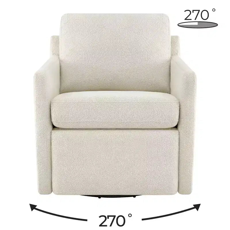 Spruce & Spring Elektrischer Akzentsessel mit Power-Schwenkfunktion, wandnah, mit Fußstütze