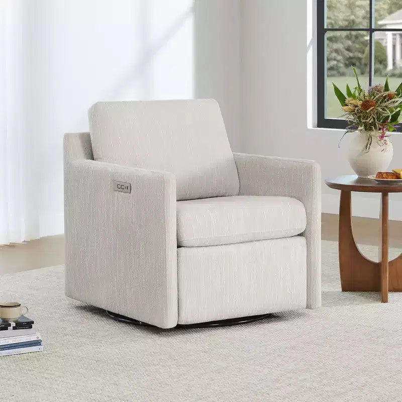 Spruce & Spring Elektrischer Akzentsessel mit Power-Schwenkfunktion, wandnah, mit Fußstütze