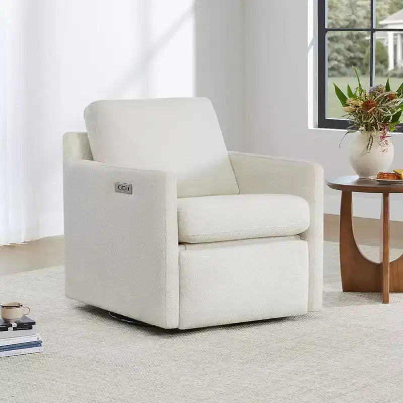 Spruce & Spring Elektrischer Akzentsessel mit Power-Schwenkfunktion, wandnah, mit Fußstütze