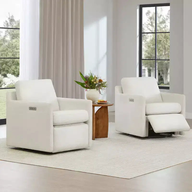 Spruce & Spring Elektrischer Akzentsessel mit Power-Schwenkfunktion, wandnah, mit Fußstütze