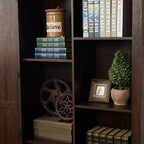 Okak Moderne freistehende Vitrine Bücherregal Multifunktionales Bücherregal, Aufbewahrungsorganisator Ausstellungsständer für Wohnzimmer, Büro