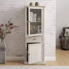 Okak Moderne freistehende Vitrine Bücherregal Multifunktionales Bücherregal, Aufbewahrungsorganisator Ausstellungsständer für Wohnzimmer, Büro