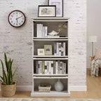 Okak Moderne freistehende Vitrine Bücherregal Multifunktionales Bücherregal, Aufbewahrungsorganisator Ausstellungsständer für Wohnzimmer, Büro