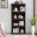 Okak Moderne freistehende Vitrine Bücherregal Multifunktionales Bücherregal, Aufbewahrungsorganisator Ausstellungsständer für Wohnzimmer, Büro