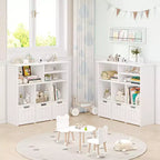 Spielzeug-Aufbewahrungs-Organizer, Kinder-Bücherregal-Spielzeugkiste mit 3 beweglichen Schubladen & versteckten Rollen - Weiß (Schlafzimmer/Spielzimmer/Kinderzimmer)