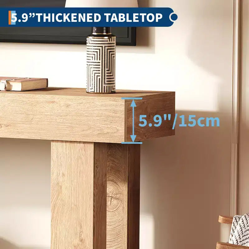 63 Zoll langer Konsolentisch – Sofatisch für hinter das Sofa, rechteckiger Bauernhaus-Holztisch für Eingangsbereich, Flur, Wohnzimmer