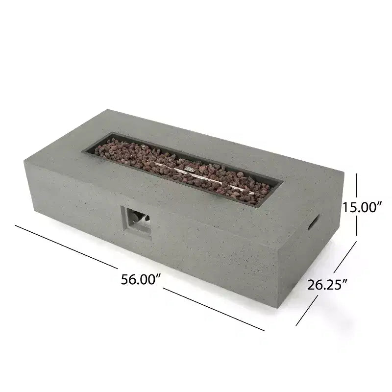 Christopher Knight Home Cape Coral Outdoor 7-Sitzer-Chat-Set aus Aluminium mit Feuertisch