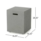 Christopher Knight Home Cape Coral Outdoor 7-Sitzer-Chat-Set aus Aluminium mit Feuertisch