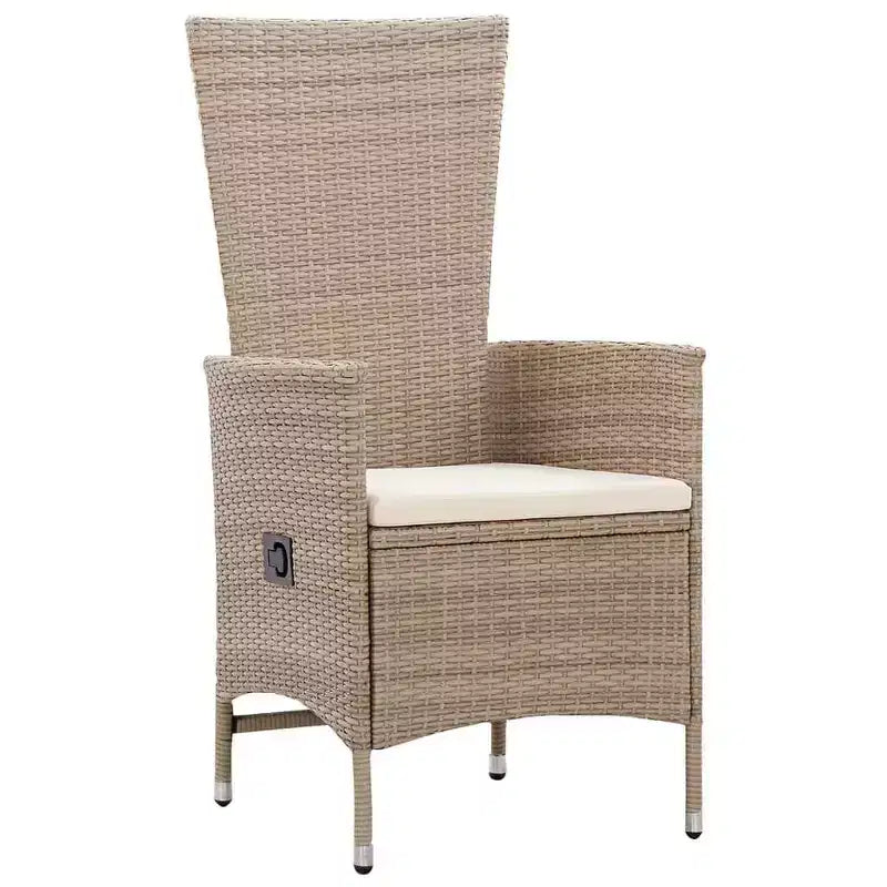 vidaXL Essgruppe Beige, Cremeweiß