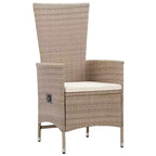 vidaXL Essgruppe Beige, Cremeweiß