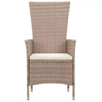 vidaXL Essgruppe Beige, Cremeweiß