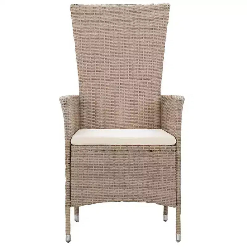 vidaXL Essgruppe Beige, Cremeweiß