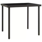vidaXL Garten Essgruppe Outdoor Tisch- und Stuhl-Konversationsset, Stahl, Schwarz, 5-teilig